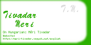 tivadar meri business card