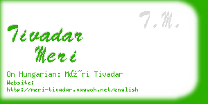 tivadar meri business card